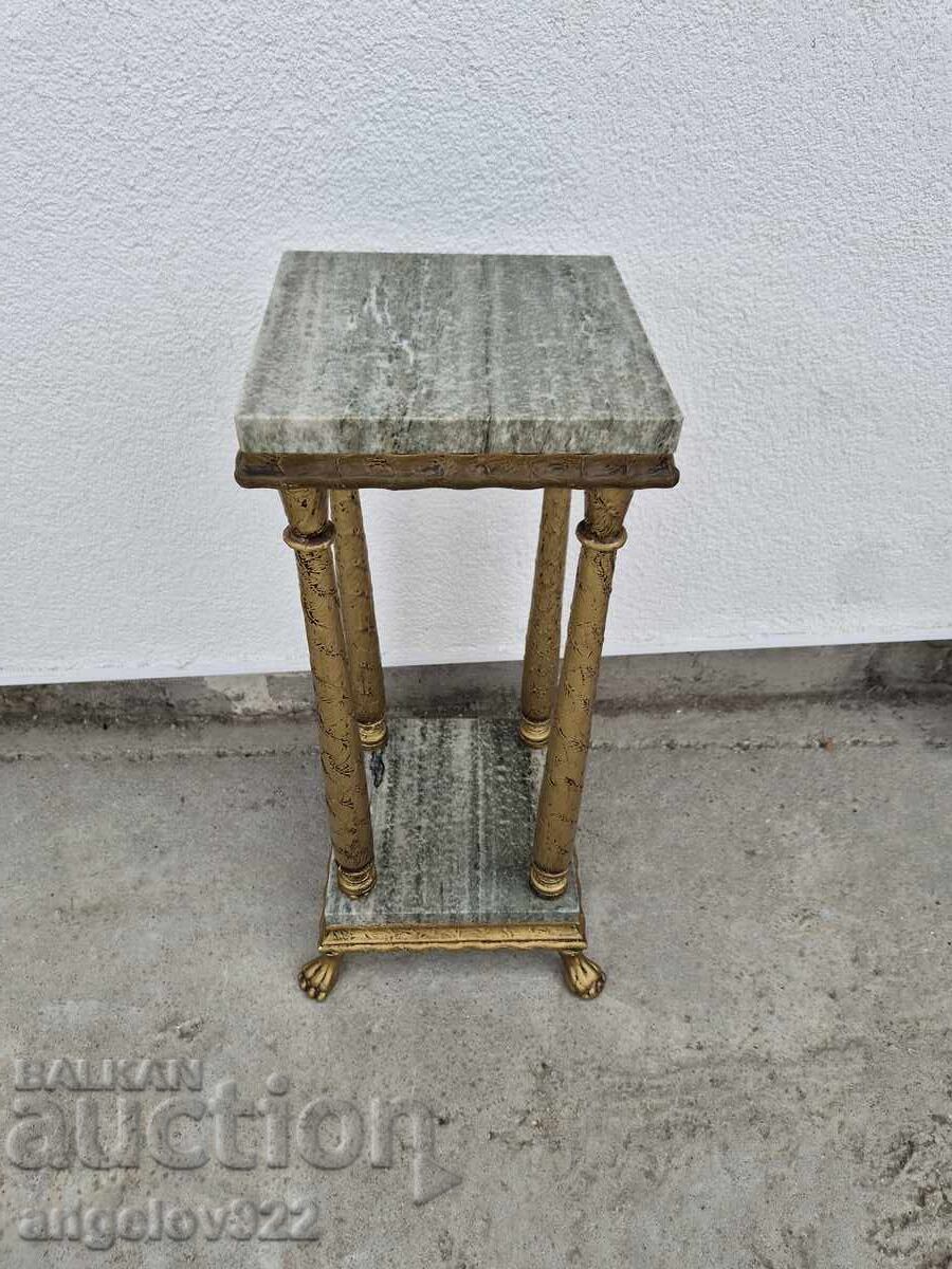 Frumos piedestal vintage din lemn masiv!!! - 5