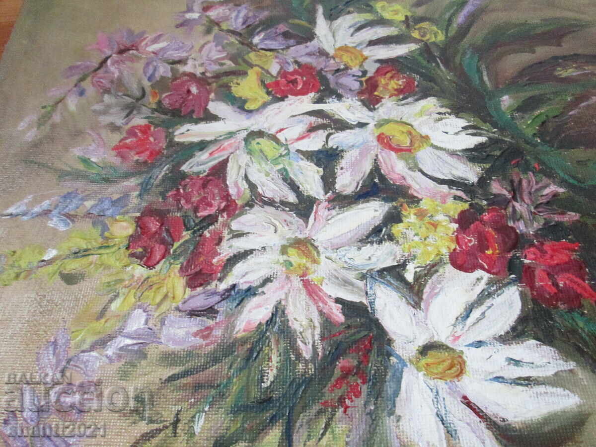 Доставка на Голяма картина ,масло, фазер, подпис, 57х47см.