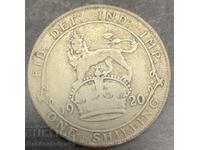 England 1 Shilling 1920 George VI  500 % Sterling Silver