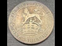 England 1 Shilling 1921 George VI  500 % Sterling Silver