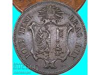 5 σαντίμ 1847 Ελβετία καντόνι Γενεύης μπιγιόν
