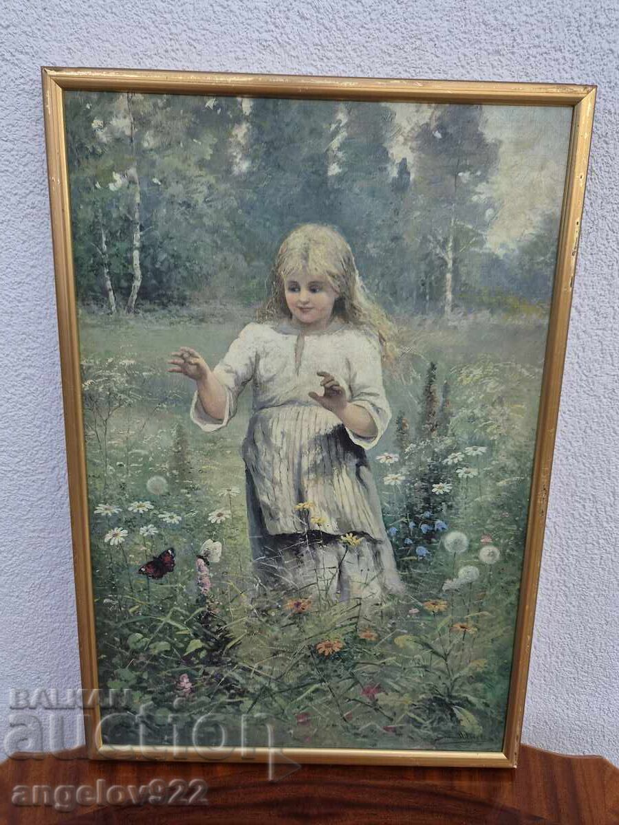 Репродукция върху платно в красива дървена рамка!!! с цена € 13.00 | 25.43 лв.