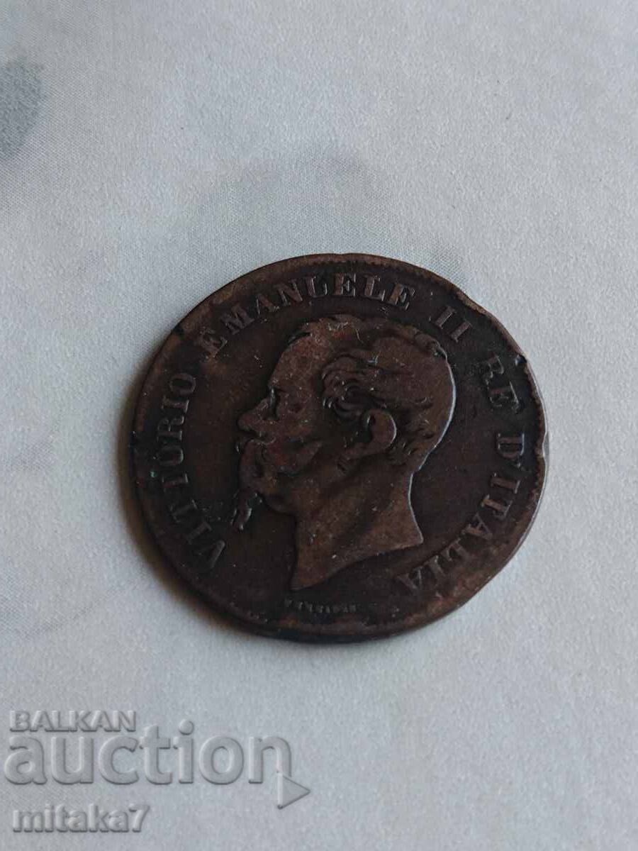 5 чентесими 1861 година, Италия с цена € 0.40 | 0.78 лв.