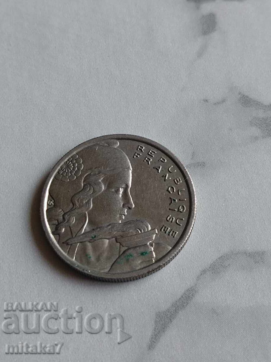 100 francs 1958, B, France with price € 7.40 | 14.47 BGN