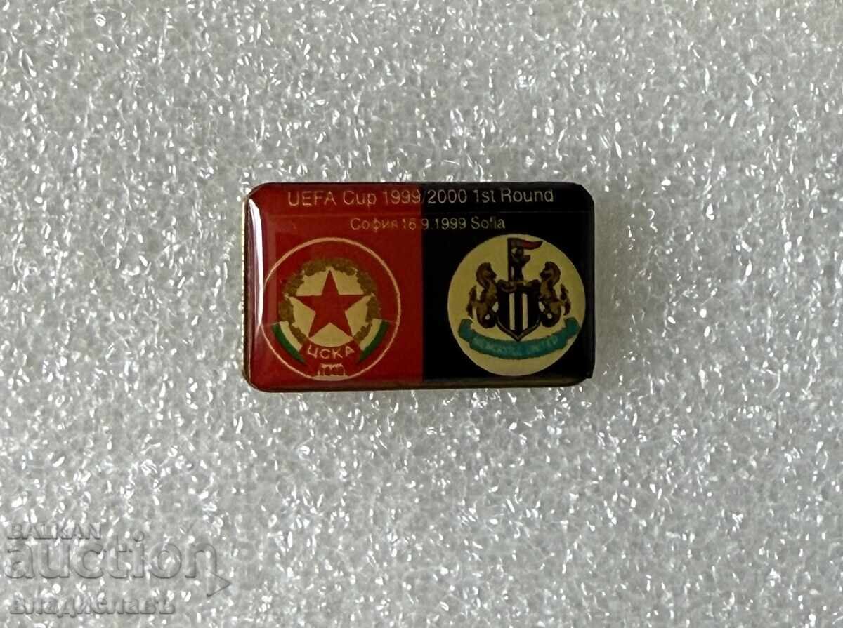 CSKA - Newcastle Utd. football badge 2000 UEFA Cup