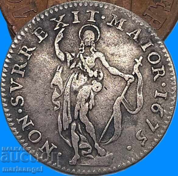 Genoa 5 soldi 1675 Italy Doge's rule - rare Genoa 5 soldi 1675 Italy Doge's rule - rare