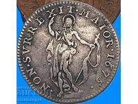 Генуя 5 солди 1675 Италия Правление на дожи - рядка