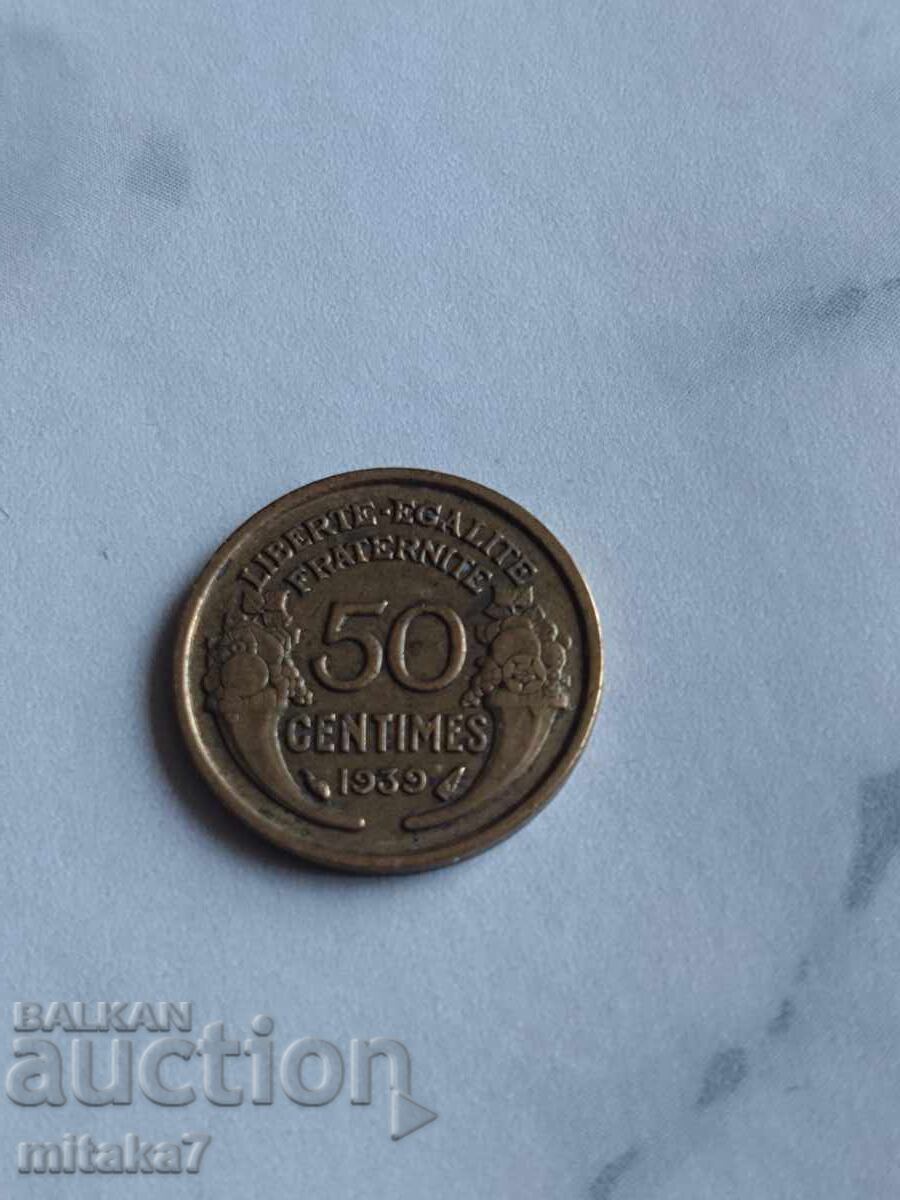 50 centime 1939, Franța 50 centime 1939, Franța