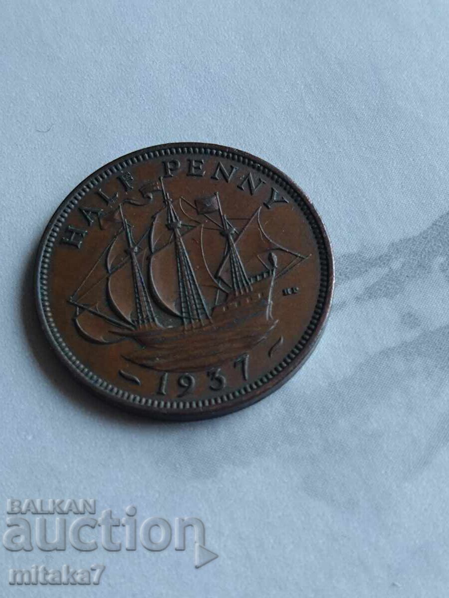 1/2 penny 1937, Marea Britanie 1/2 penny 1937, Marea Britanie