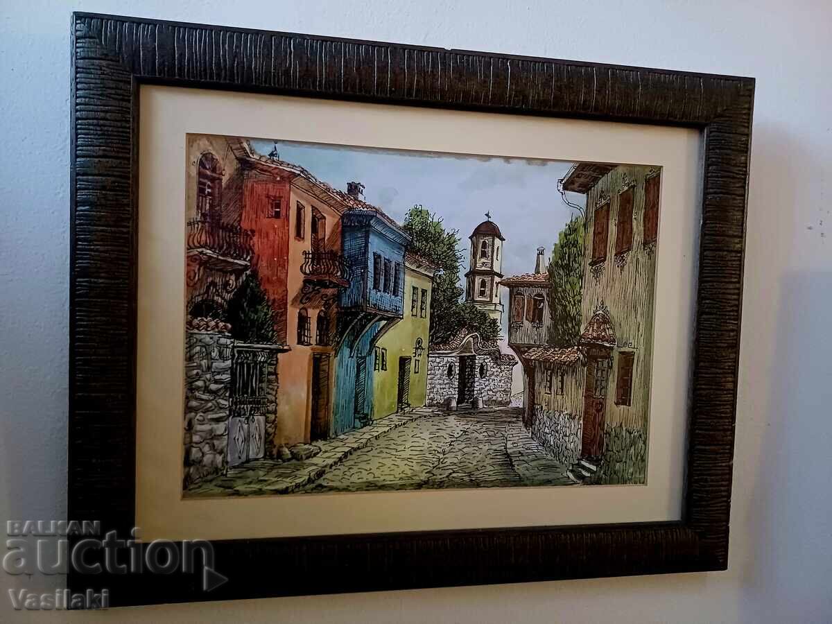Аукцион Красива картина  "  Стария Пловдив  "