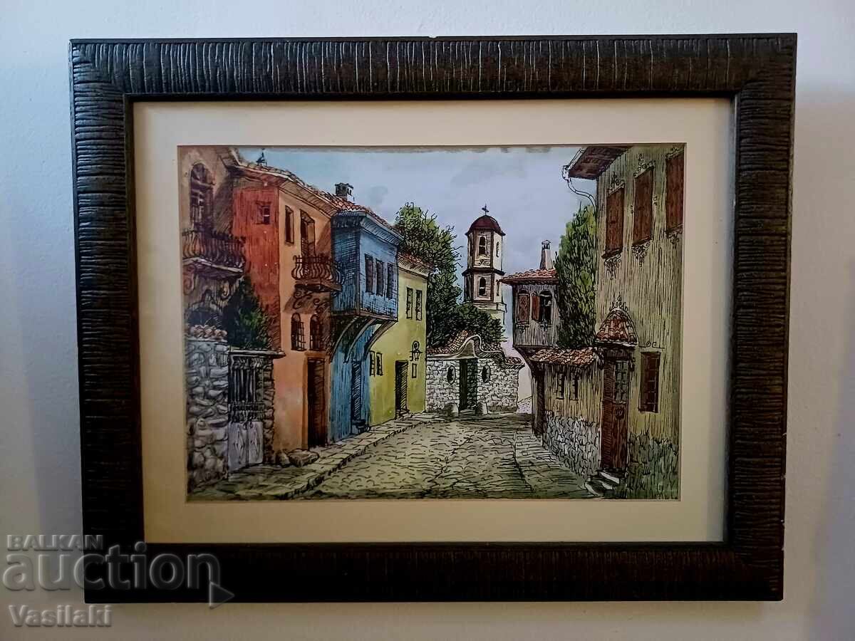 Красива картина  "  Стария Пловдив  " - 6