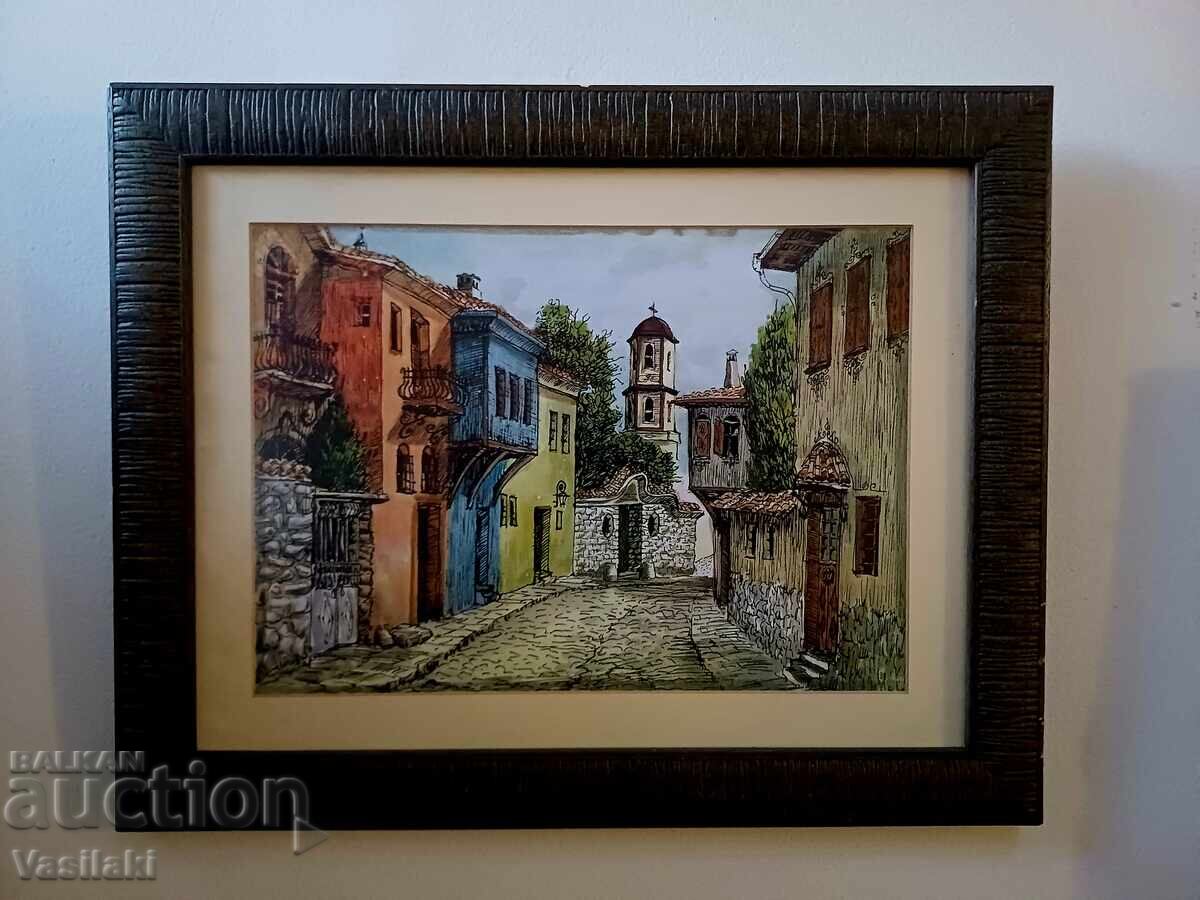 Красива картина  "  Стария Пловдив  "