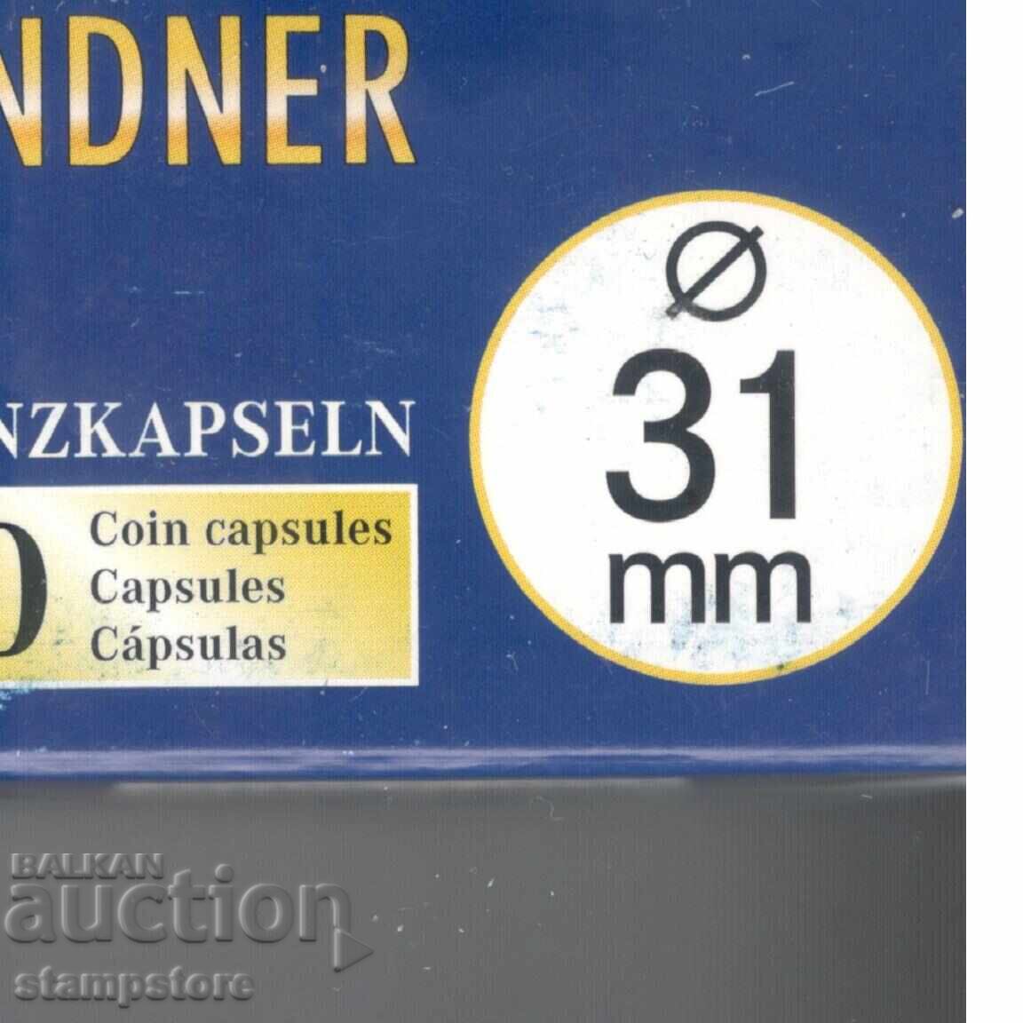Box of 10 capsules, 31 mm size