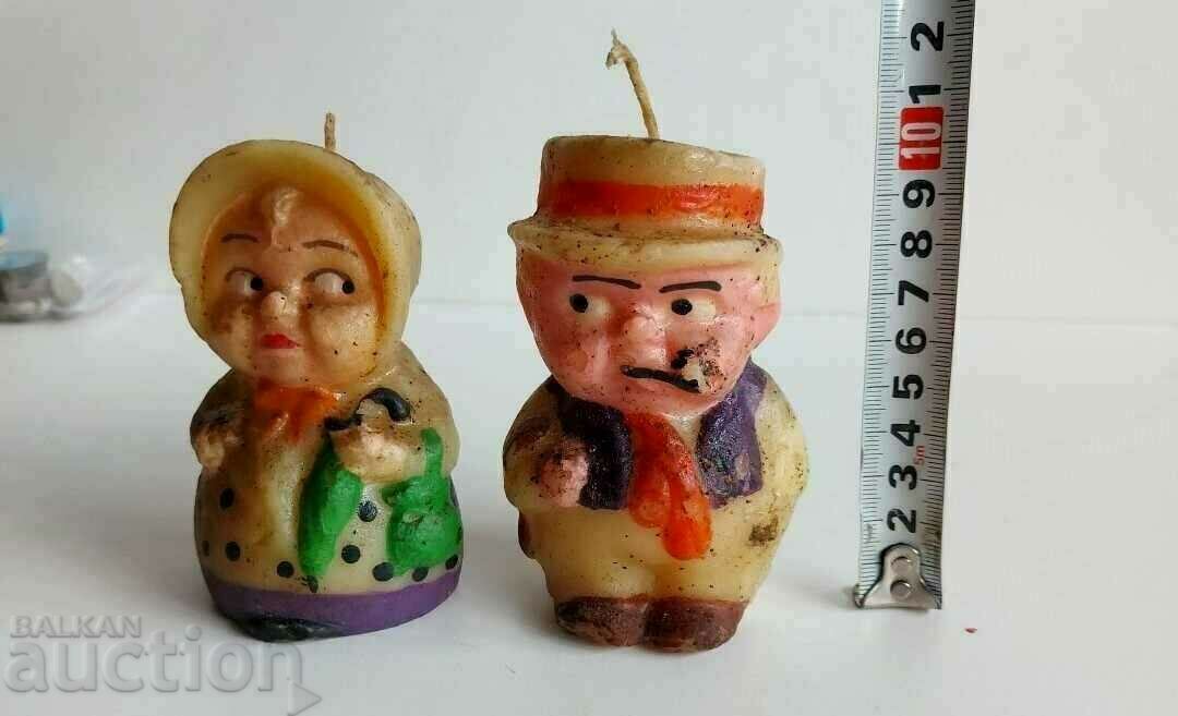 Licitație . LOT LUMANARI LUMANARE FEMEIE SI SOTUL BUNICA SI BUNICUL