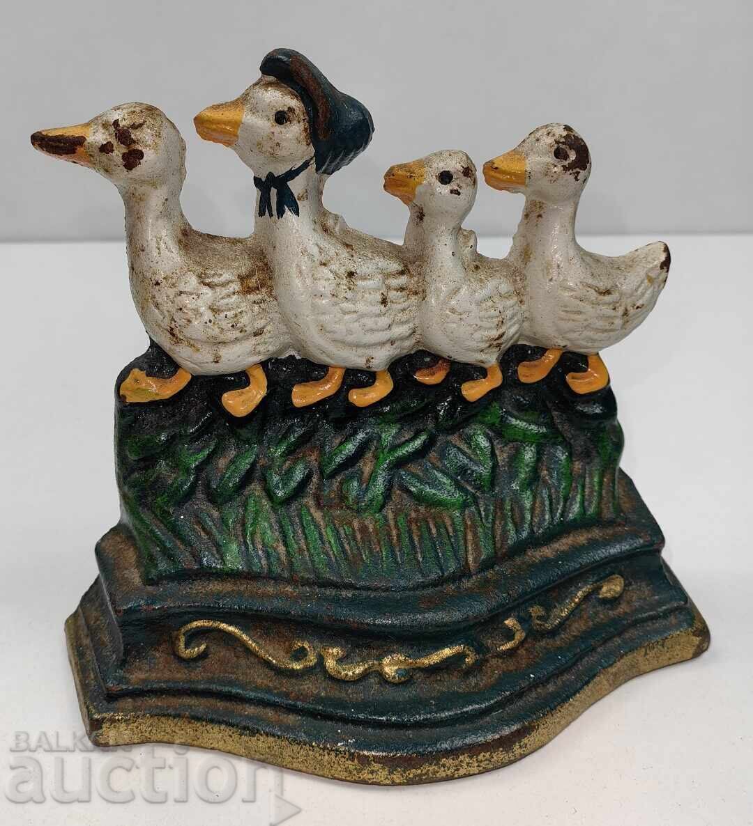 METAL CAST STATUETTE FIGURE DUCK DUCK METAL CAST STATUETTE FIGURE DUCK DUCK