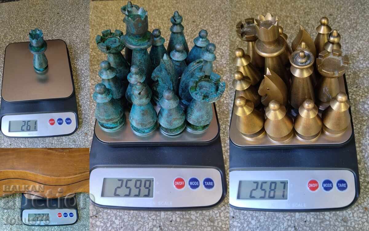 Șah vechi incredibil din bronz - Unicat - 5