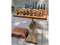 Șah vechi incredibil din bronz - Unicat