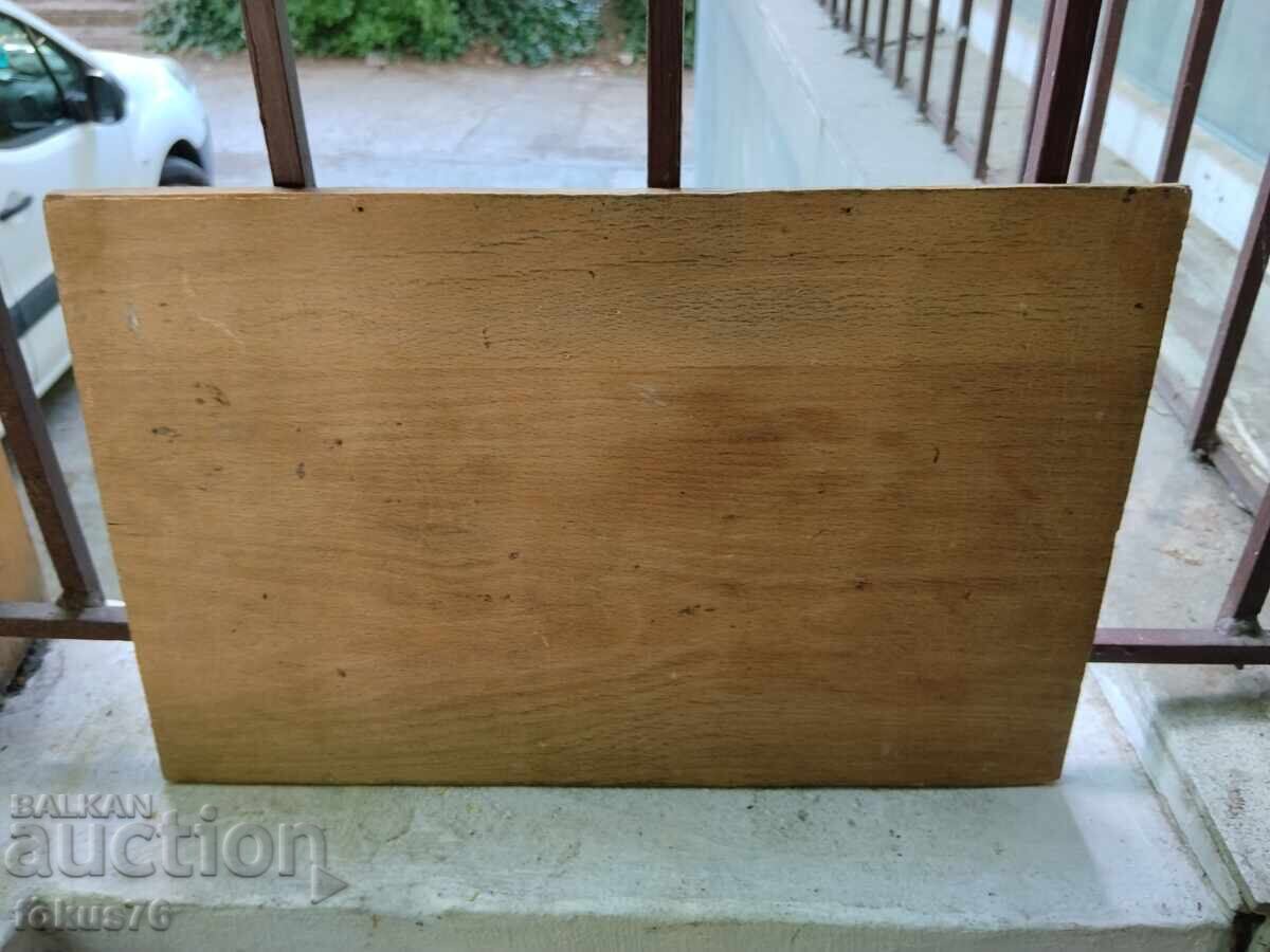 Livrarea Tablou vechi pirogravat pe lemn - scenă de luptă