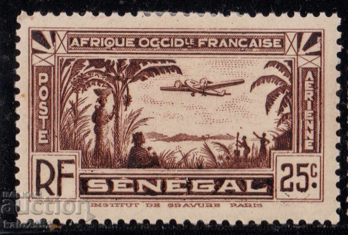 Senegal-1935-Poștă aeriană-Vederi și avion, MLH