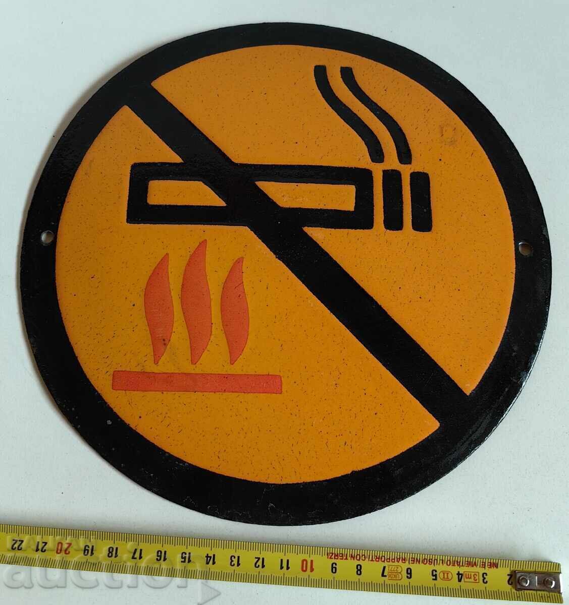 FUMATUL INTERZIS PLĂCUȚĂ EMAILATĂ PENTRU SIGURANȚA LA INCENDIU