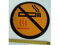 SMOKING PROHIBITED FIRE PROTECTION SOCIAL ENAMELED SIGN
