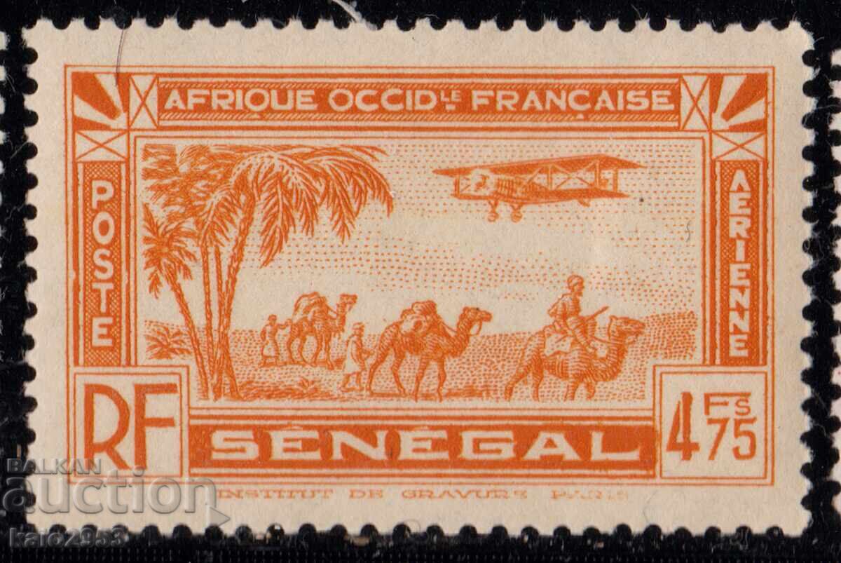 Senegal-1942-Poștă aeriană- Avion, MLH