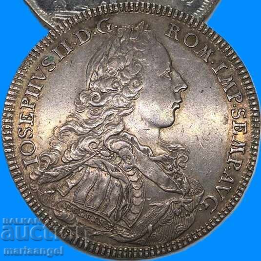 Licitație Nürnberg 1 Taler 1765 Germania Încoronarea lui Iosif al II-lea / Panoramă