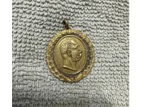Insignă imperială rusească - medalion - Împăratul Alexandru al II-lea