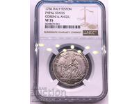 Teston 1736 Vatican Clement XII NGC VF 35 argint