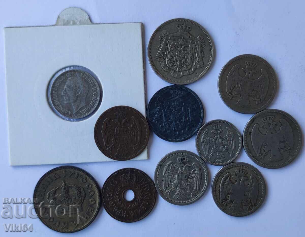 Лот Стари Монети Сърбия 1883 1938 г. Югославия Пара БЗЦ с цена € 2.50 | 4.89 лв.