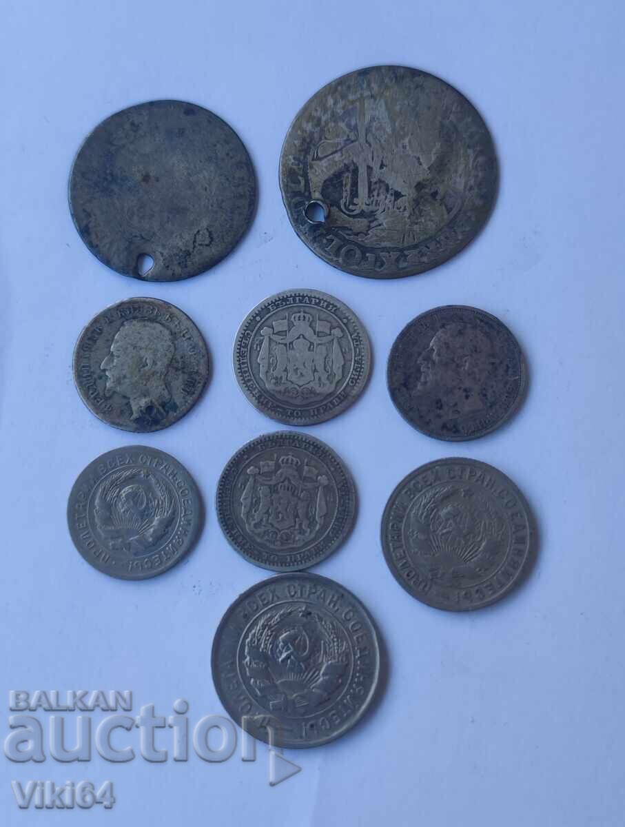 Lot of Old Silver Coins Bulgaria and Others BZC with price € 19.10 | 37.36 BGN