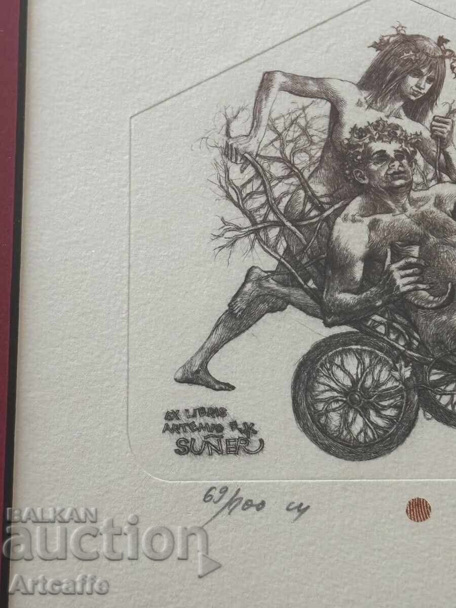 Παράδοση Robert Baramov-Bacchus, οξυγραφία, υπογεγραμμένο, 2007, κορνιζαρισμένο