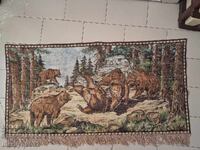 Стар плюшен ковьор за стена 130/70см черга килим картина