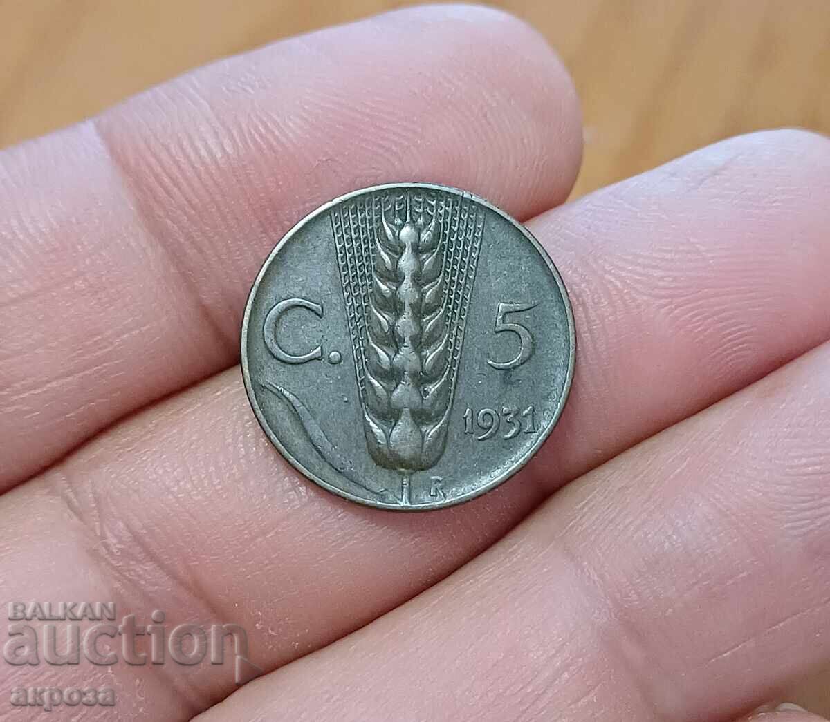 5 centesimi Ιταλία 1931