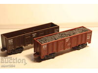 H0 1/87 WAGON LOT 2 PCS. TRAIN TRAIN MODEL STATION