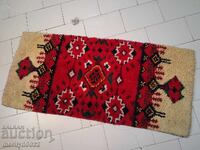 Covor vechi din lână 130/60cm scoarță preș tablou