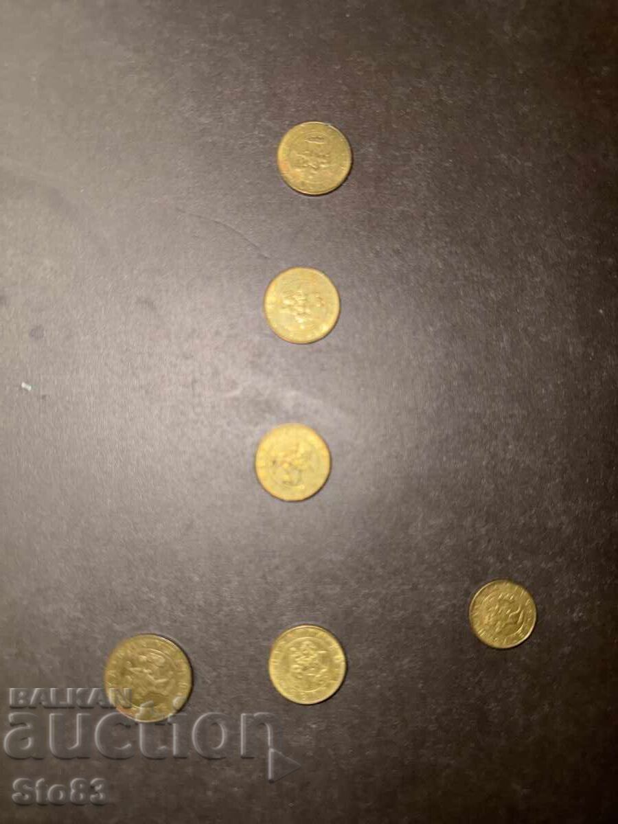 Lot of 10, 20, 50 leva coins from 1997