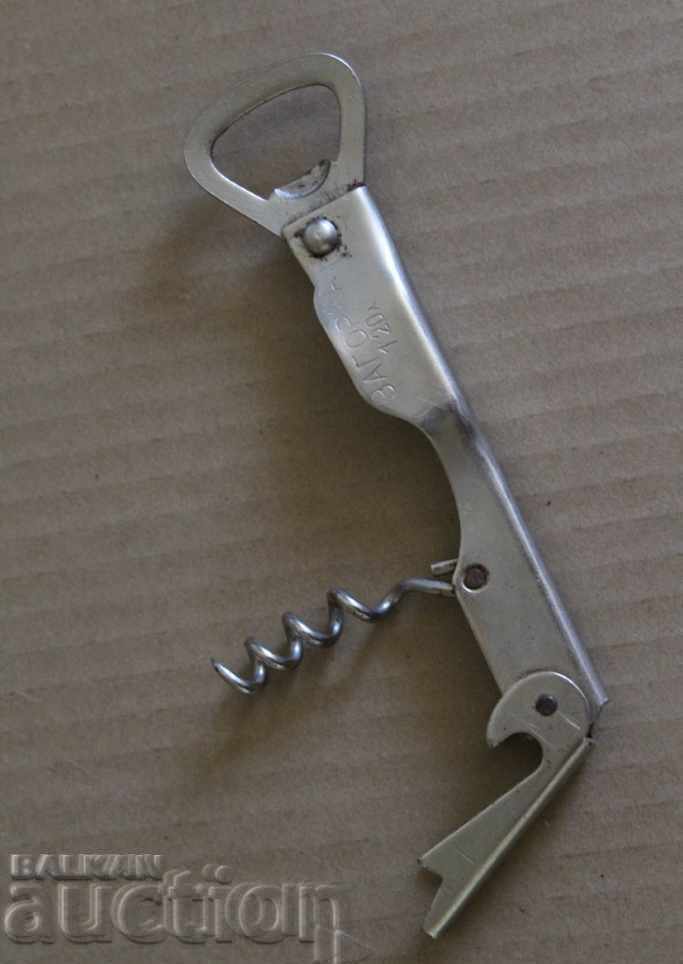 RETRO METAL ZAGORKA BOTTLE OPENER CORKSCREW CAN OPENER SOCIALIST ERA RETRO METAL ZAGORKA BOTTLE OPENER CORKSCREW CAN OPENER SOCIALIST ERA