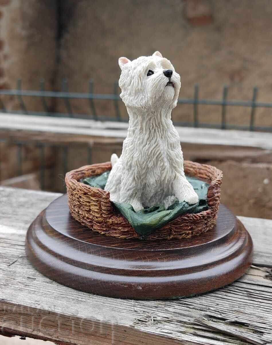 STATUETĂ SCULPTURĂ FIGURĂ CÂINE MATERIAL NECUNOSCUT - 6