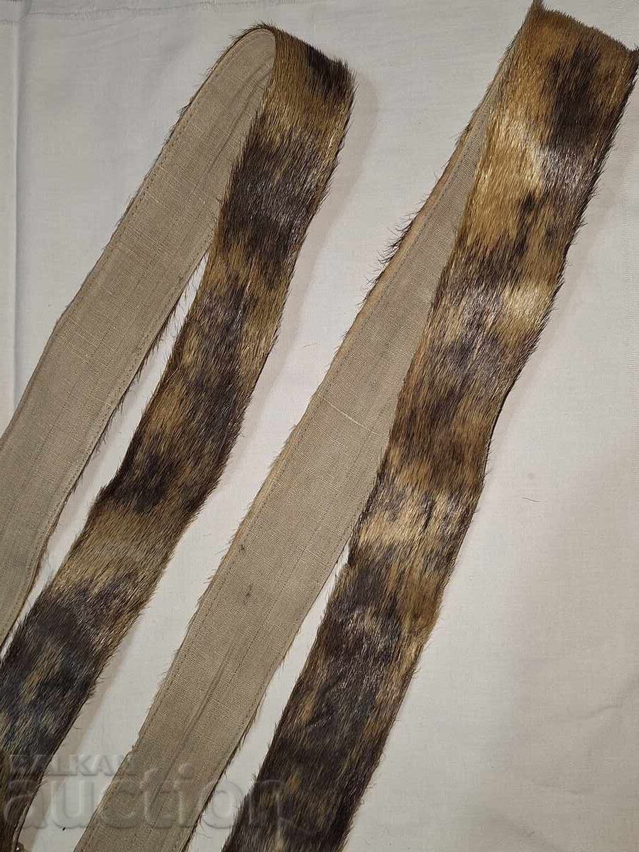 Licitație Wehrmacht WW2--trupe de munte--curele pentru schiuri din piele