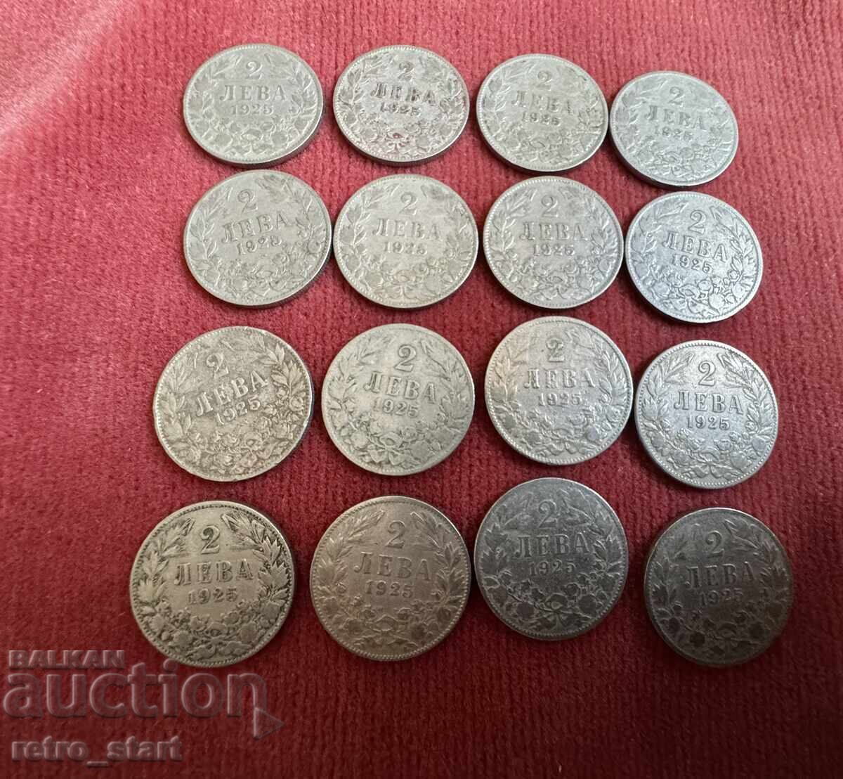 2 лева 1925 година, Лот- 16 броя