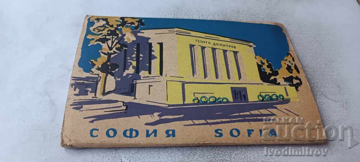 Notebook with postcards of the city of Sofia