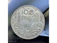 100 leva argint 1937 bzc