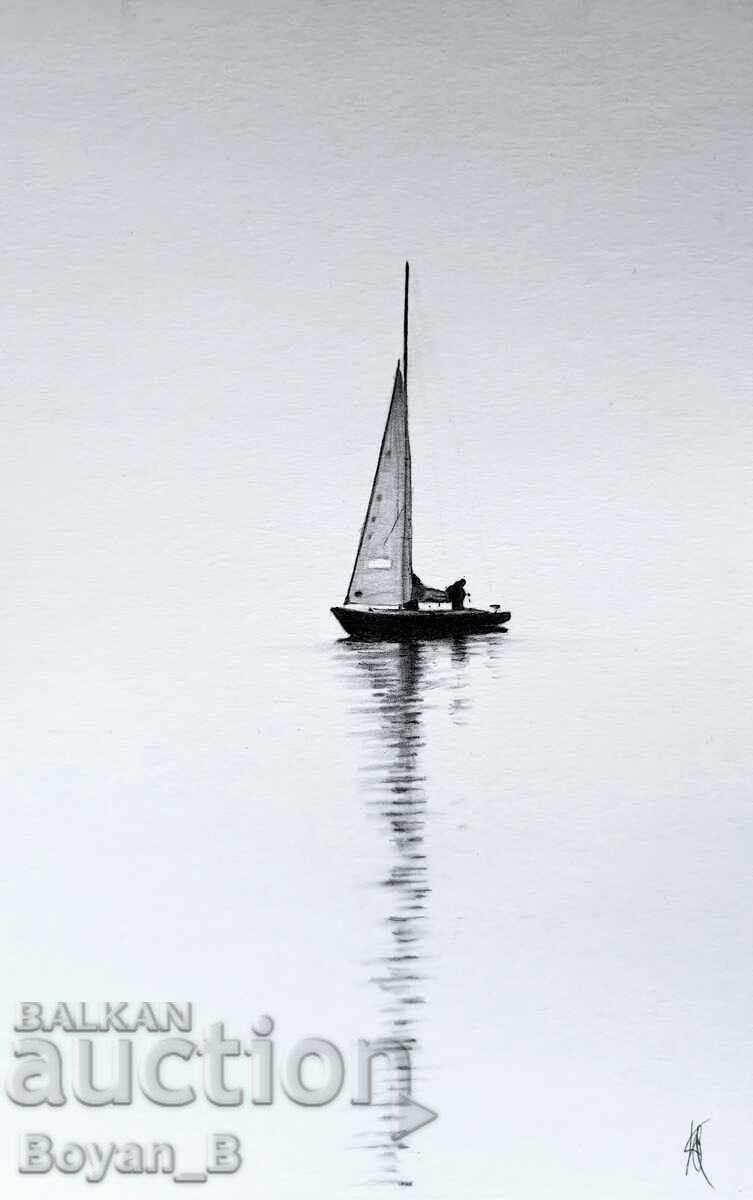 "Reflection of Silence" - drawing