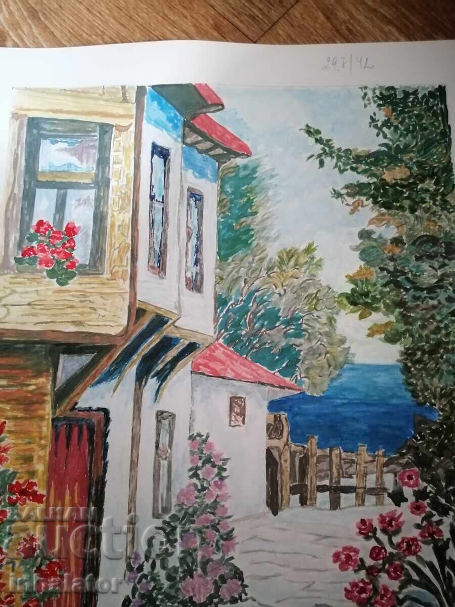 Acuarelă Colț frumos 29 - 42 cm cu preț € 15.34 | 30.00 BGN Acuarelă Colț frumos 29 - 42 cm cu preț € 15.34 | 30.00 BGN