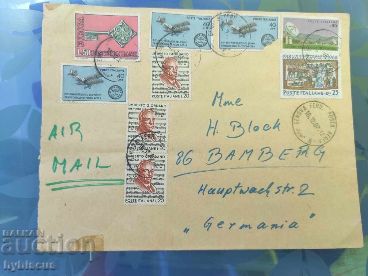 1x poștă aeriană Italia 1958