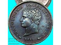 Napoleon 1 Soldo 1813 10,22g Italia bronz