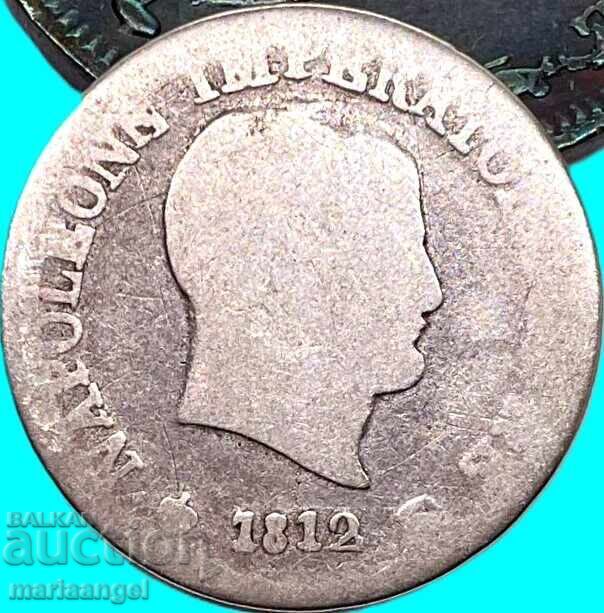 Доставка на Наполеон 10 солди 1812 Италия сребро - рядка