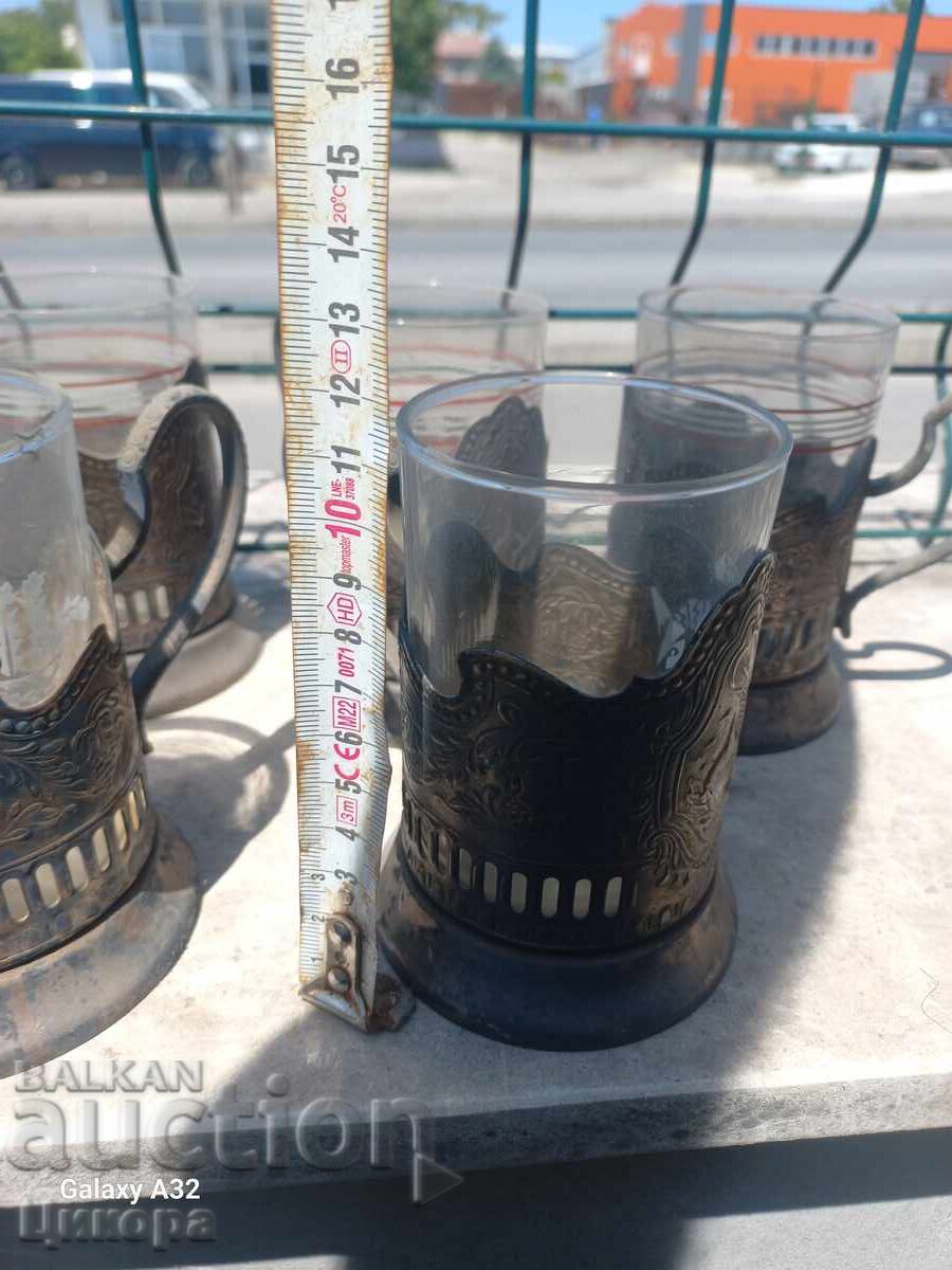 SET OF RUSSIAN TEA GLASS HOLDERS SERVICE with price € 80.00 | 156.47 BGN