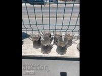 SET OF RUSSIAN TEA GLASS HOLDERS SERVICE
